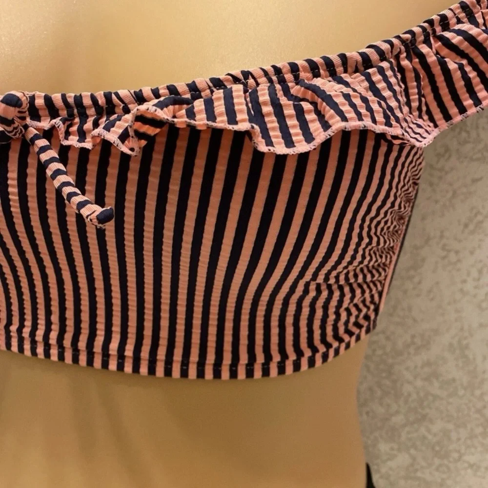 Xhilaration Pink and Black Striped Bikini